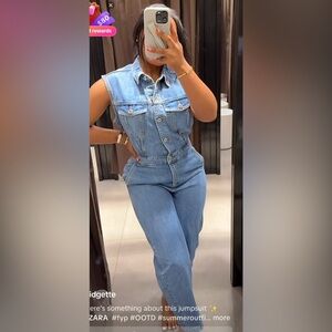🔥🔥Zara denim ballon jumpsuit